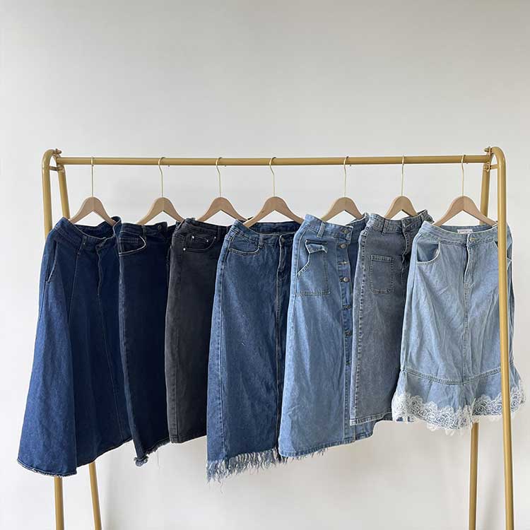 Váy dài denim nữ đã qua sử dụng